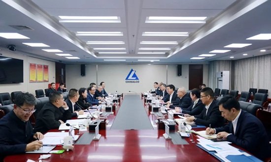 董事长廖家生在中铝大厦与中国铝业九游